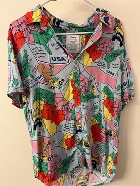 Loungefly Disney's A Goofy Movie Button-up Vacation Wear Hawaiian Shirt